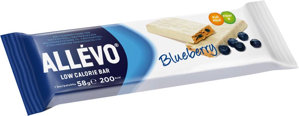 Allevo Low Calori Bar Blåbär 1-p Allévo