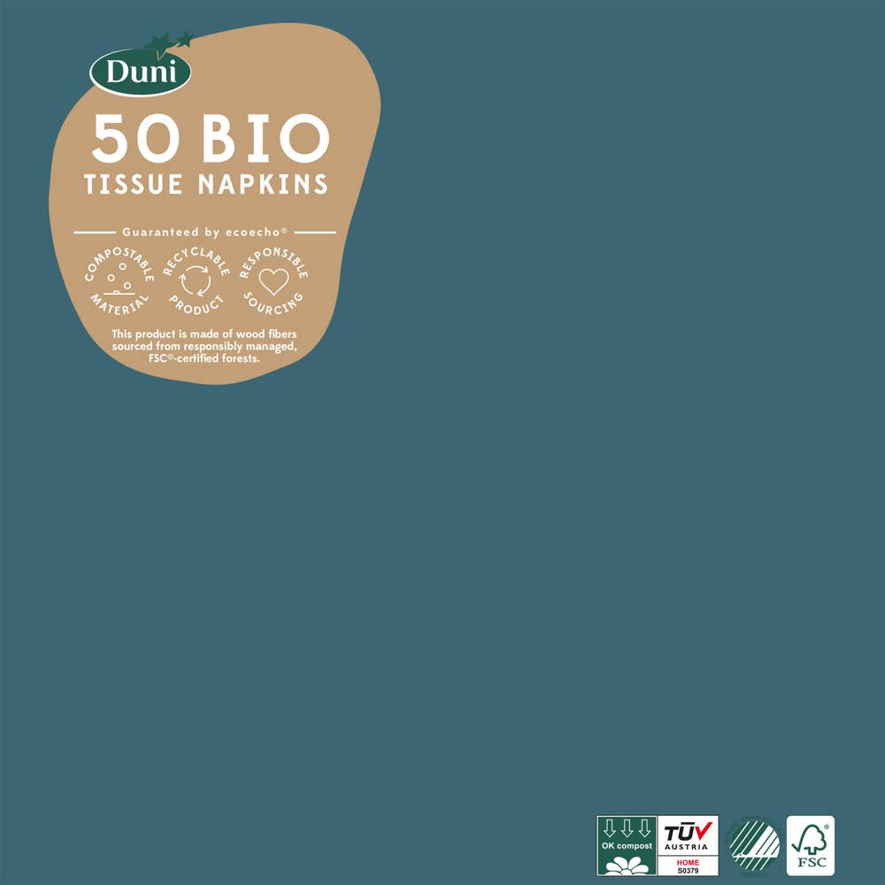 Duni Servett Turkos 3-lags 40x40cm