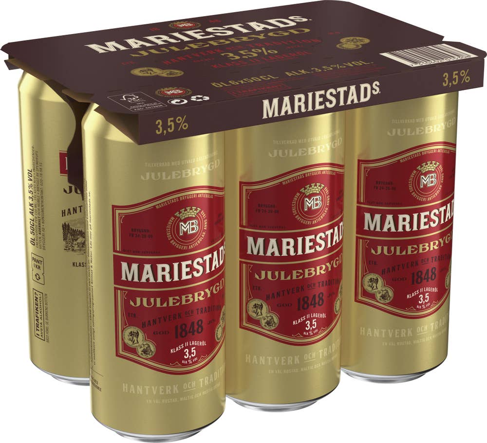Mariestads Julebrygd 3,5% 6x50cl