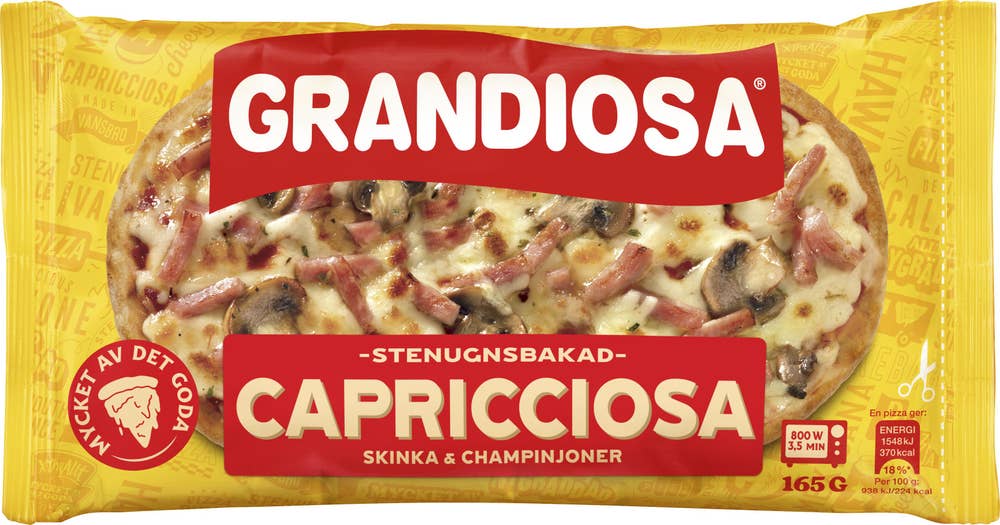 Grandiosa Mini Pizza Capricciosa X-Tra Allt Fryst