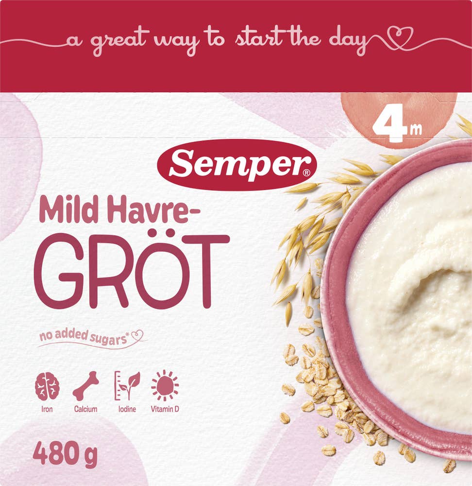 Havregröt Mild & Naturell +4M 16-24 portioner