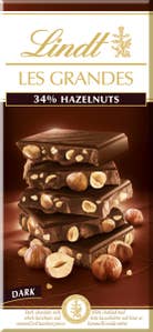 Lindt Les Grandes Mörk Chokladkaka Hasselnöt