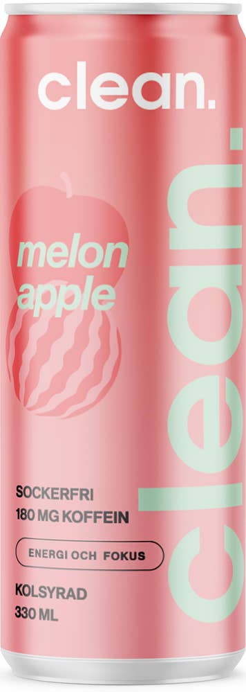 Clean drink Energidryck Melon Äpple Sockerfri