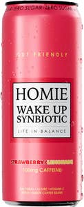 Homie Wake Up Synbiotic Strawberry Lemonade