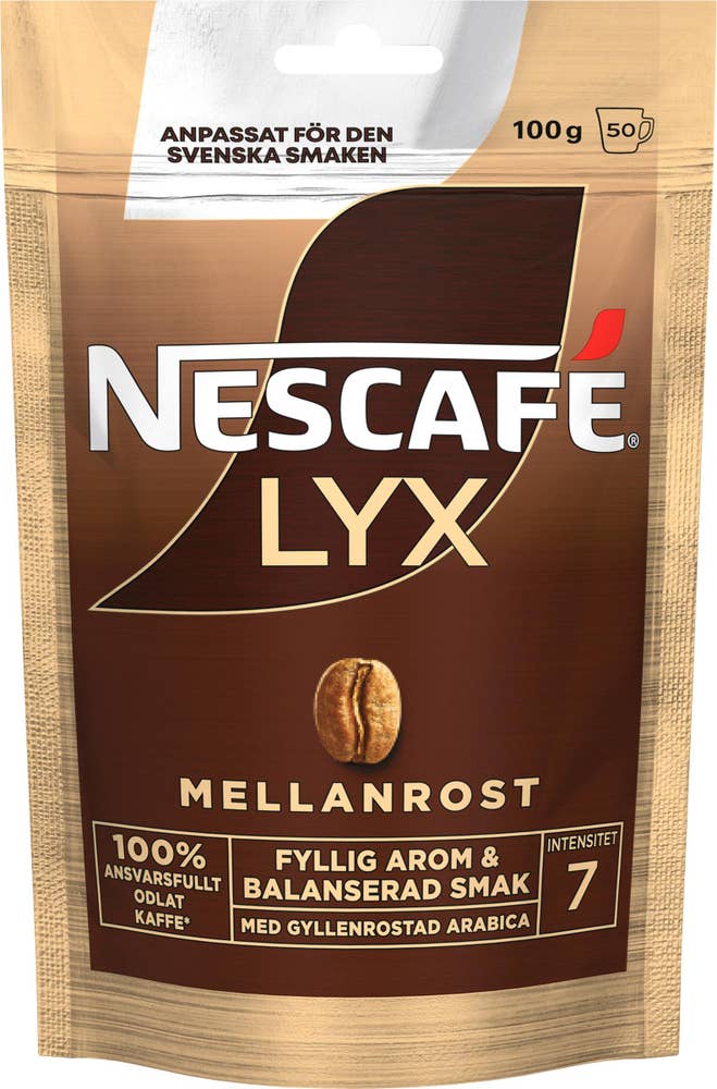 Nescafé Snabbkaffe Lyx Mellanrost