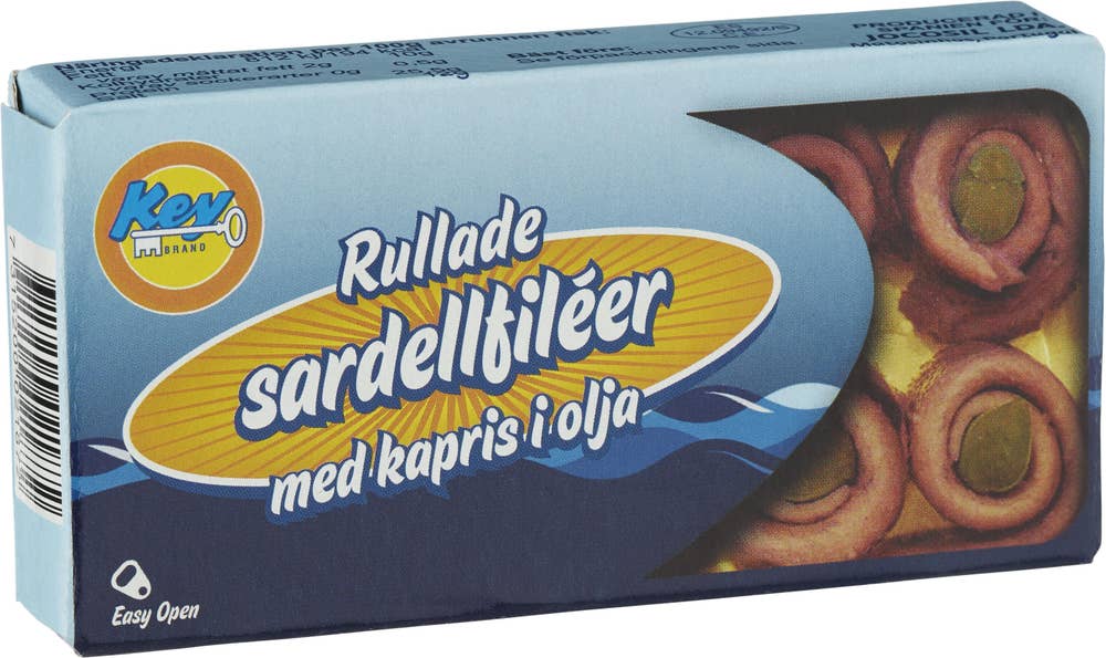 Ej sorterad Sardeller rullade Key