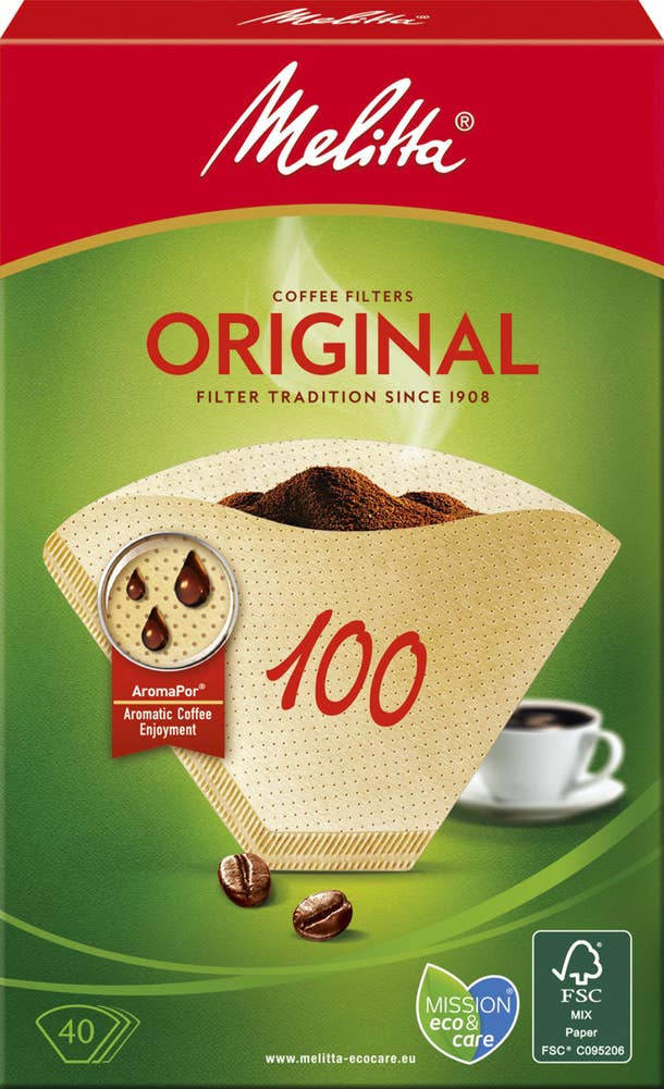 Melitta Kaffefilter 100 Bruna
