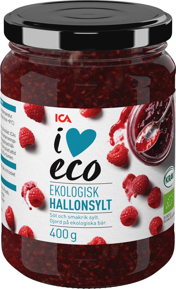 Ej sorterad Hallonsylt Ica Eco