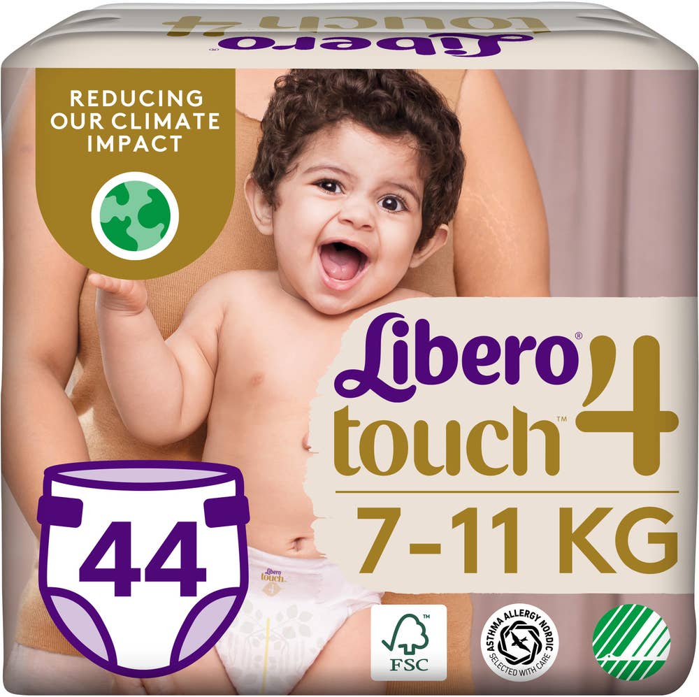 Libero Blöja Touch (4) 7-11kg 44-p Libero