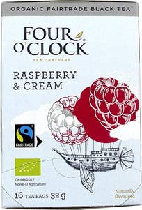 Four O'Clock Svart Te Hallon & Grädde EKO/Fairtrade