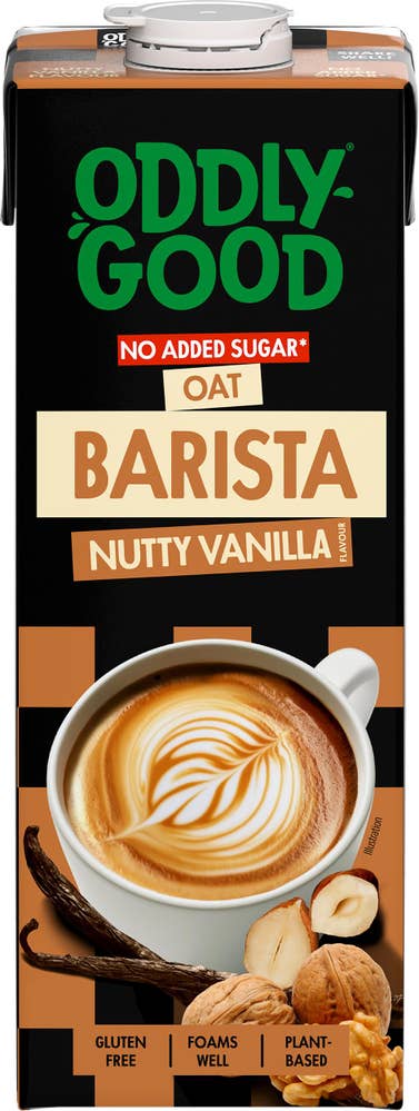 Oddlygood® Barista Nötvanilj Havredryck Glutenfri 3%