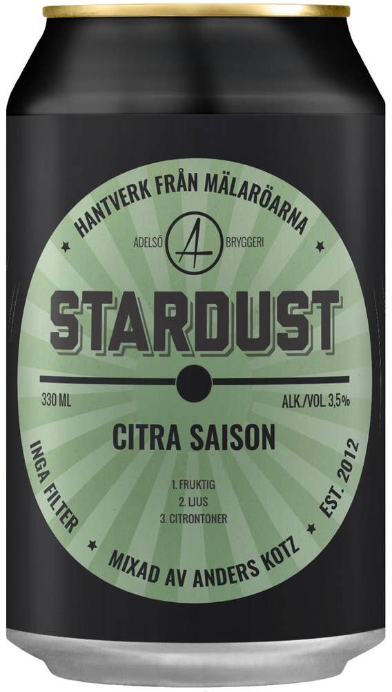 Adelsö Bryggeri Citra Saison Stardust 3,5% 33cl Adelsö