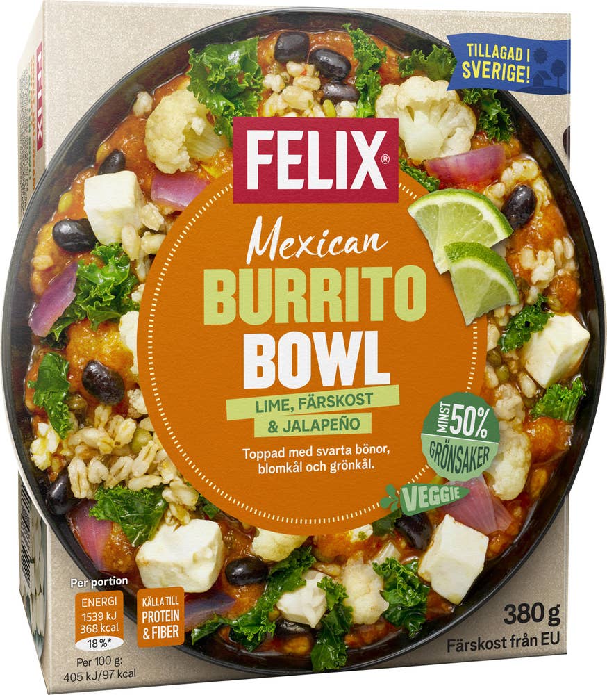 Felix Burrito Bowl Fryst 380g