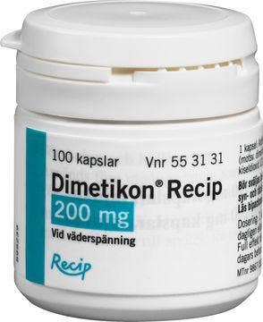 Dimetikon Meda 200 mg, Simetikon, kapsel, 100 st