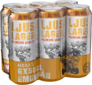 Emdbräu Öl Ljus Lager 2,8% 6x50cl