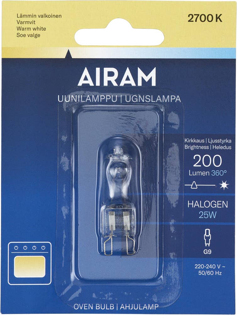 Airam Ugnslampa Air Halo PO 25W 200LM G9