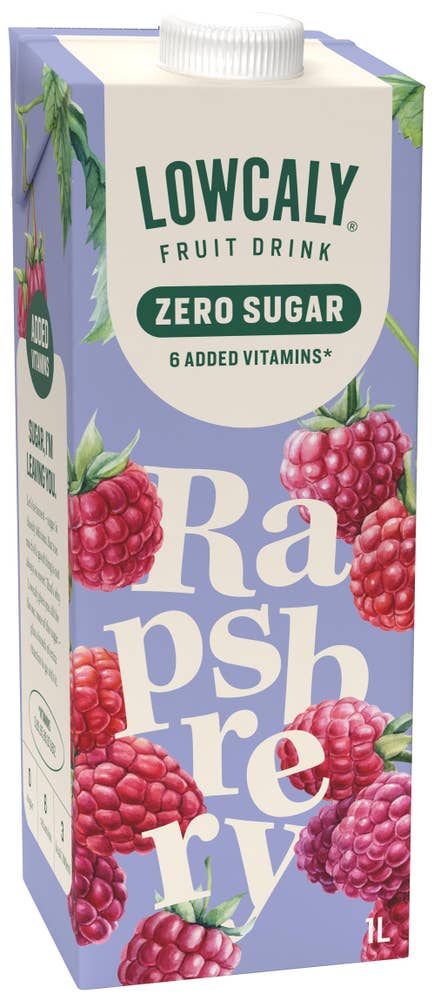 LOWCALY Fruktdryck Hallon Sorbet Zero Sugar