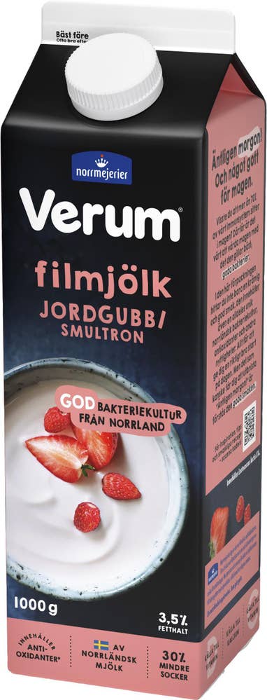 Verum Filmjölk Jordgubb Smultron 3,5%