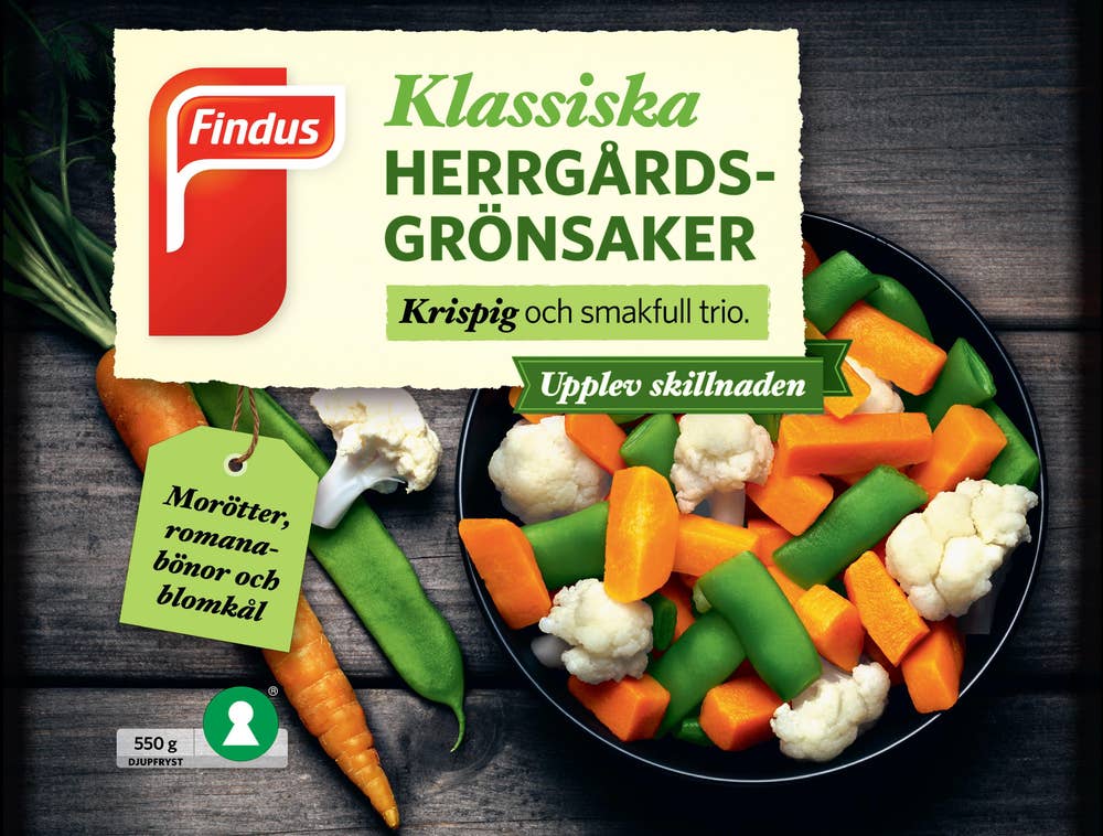 Herrgårdsgrönsaker Frysta