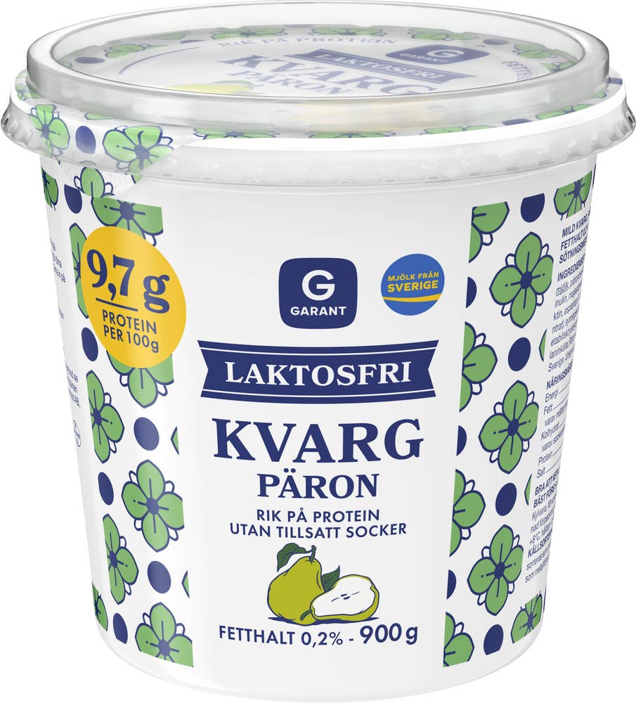 Garant Kvarg Päron Laktosfri Utan Tillsatt Socker 0,2%