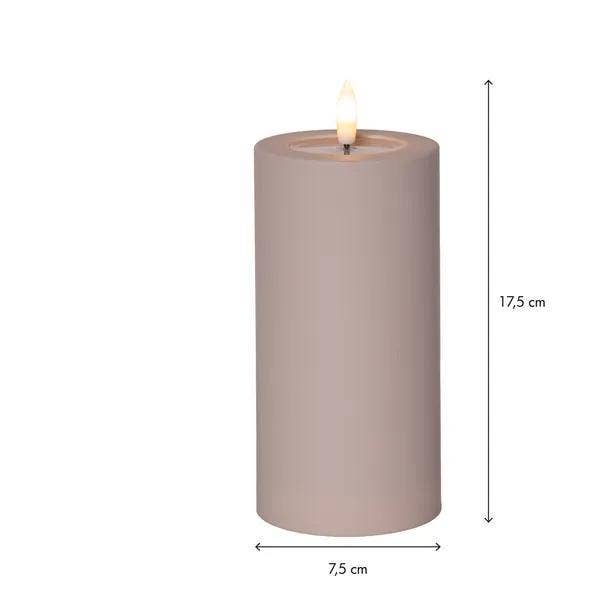 Star Trading LED Blockljus Flamme Soft Beige 17,5cm