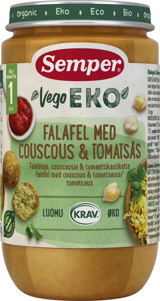 Semper Falafel med Couscous & Tomatsås 12M EKO/KRAV