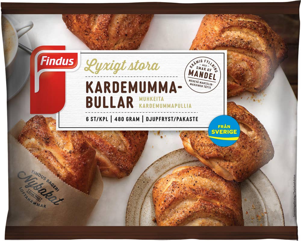 Lyxigt Stora Kardemummabullar Frysta 6-p