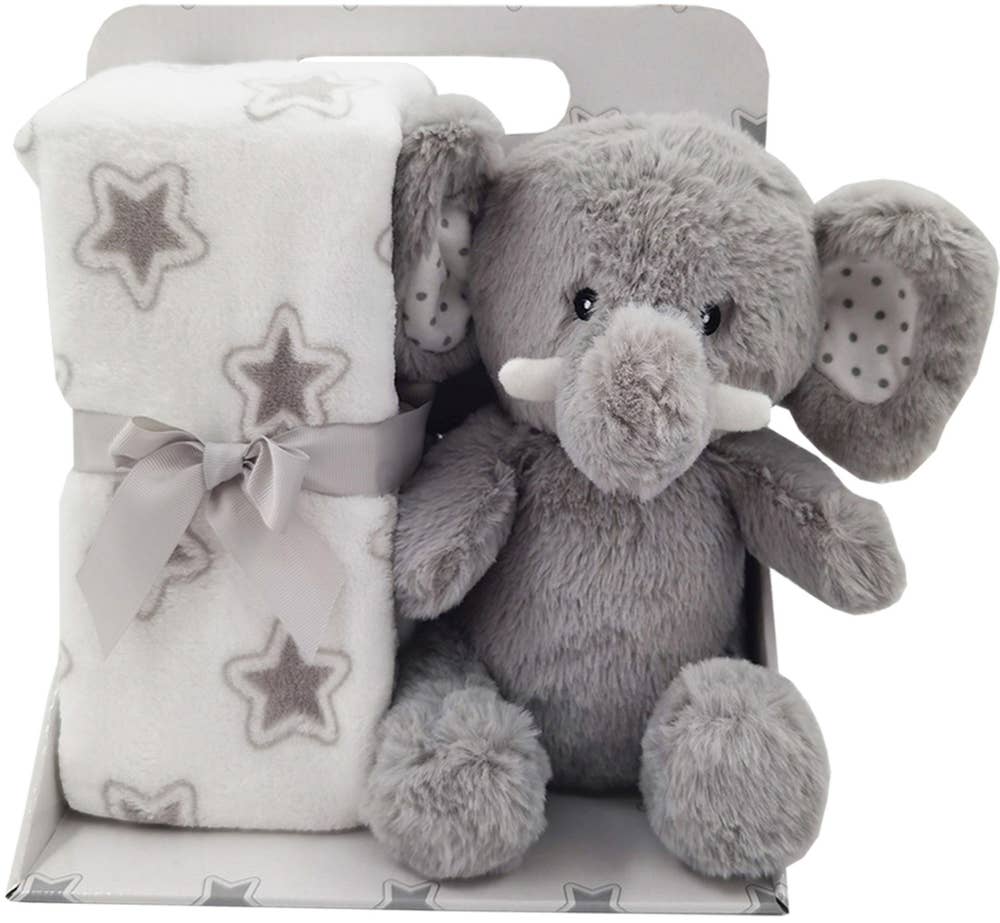 Carlo Baby Fleecefilt & Gosedjur Elefant