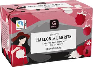 Garant Svart Te Hallon & Lakrits