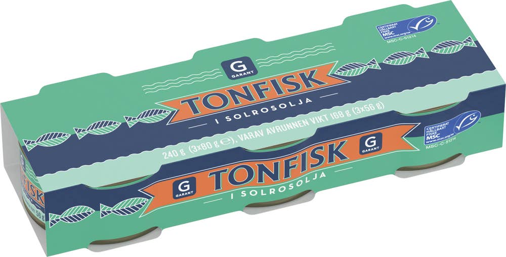 Garant Tonfisk i Solrosolja MSC 3x80g