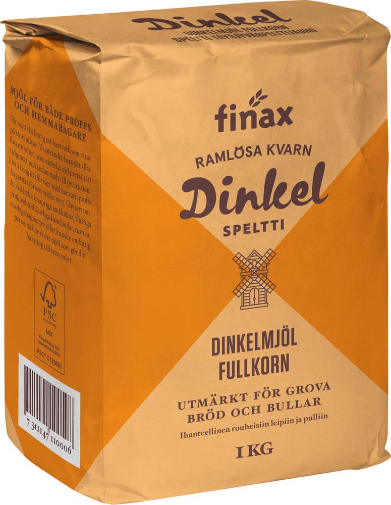 Ej sorterad Dinkelmjöl Finax