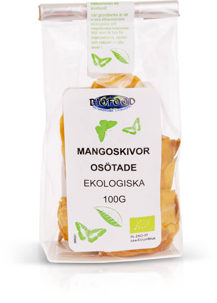 Ej sorterad Mangoskivor osötade Bio food