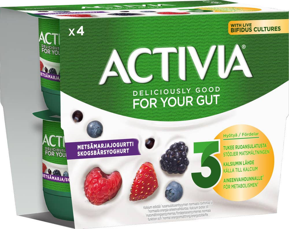Activia Yoghurt Skogsbär 2,9% 4-p