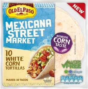 Old El Paso Tortillas White Corn Glutenfri 10-p Old El Paso