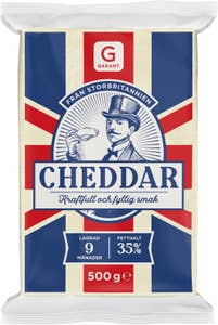 Garant Cheddar Vit Hårdost 9M 35%