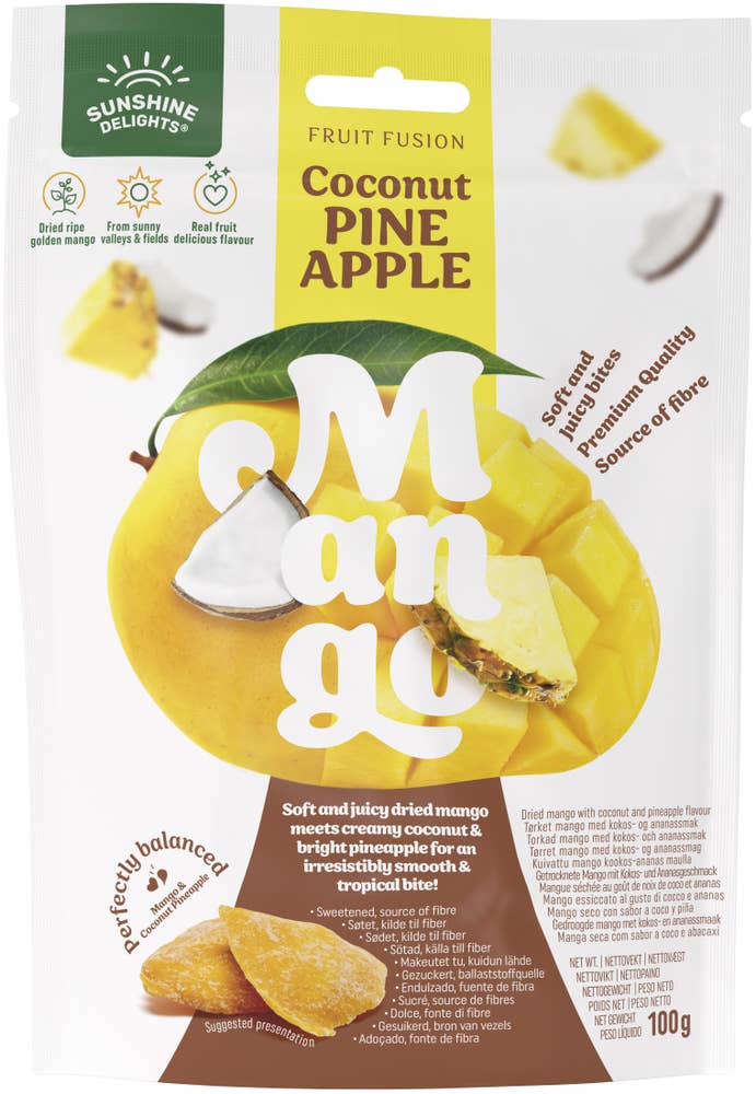 Sunshine Delights Torkad Frukt Coconut Pineapple Mango