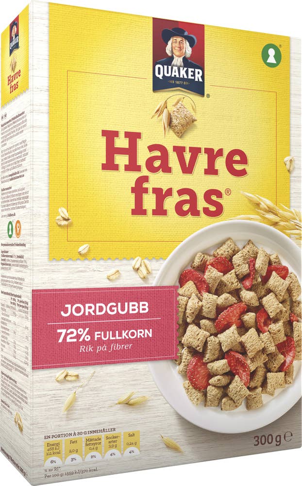 Quaker Havrefras Jordgubb Quaker