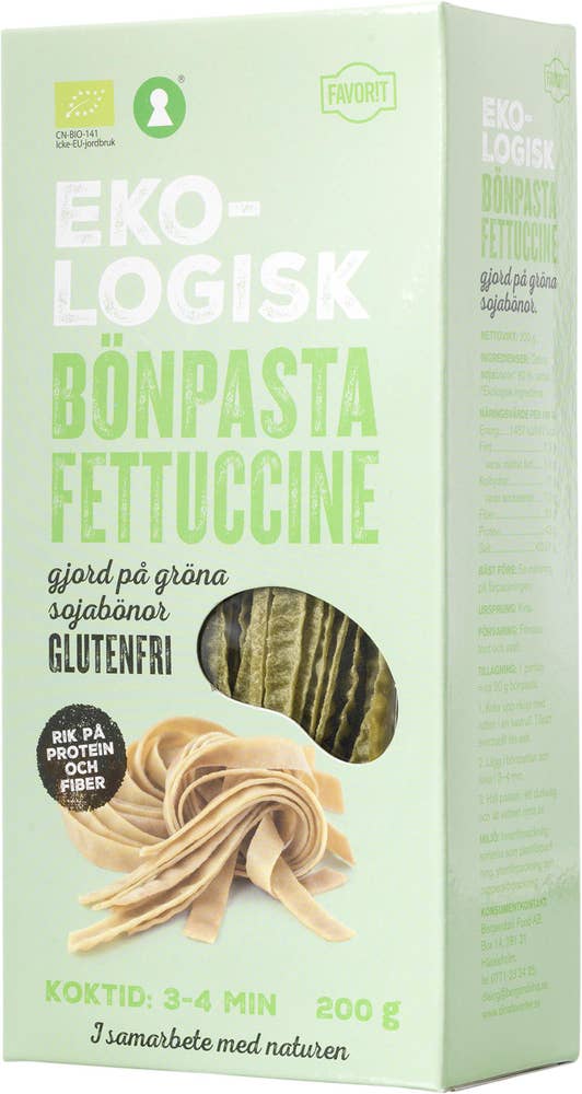 Favorit Bönpasta Fettuccine Grön EKO Favorit