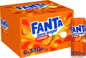 Fanta Zero Sugar Orange 6x33cl