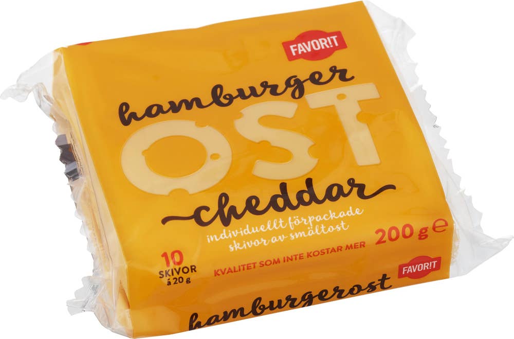 Favorit Hamburgerost Cheddar Favorit