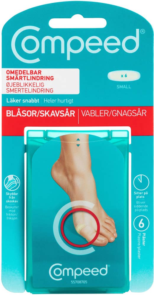 Compeed Blåsor/Skavsår Small, Skavsårsplåster, 6 st