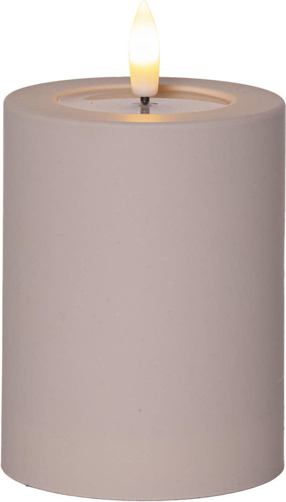 Star Trading LED Blockljus Flamme Soft Beige 12,5cm