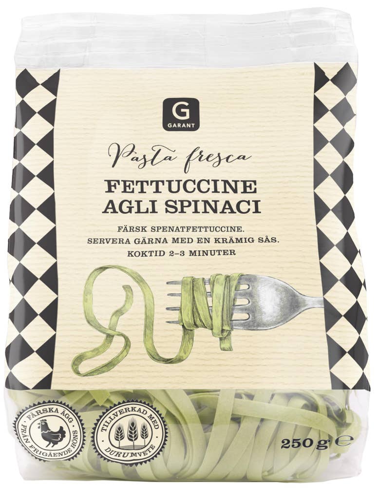 Garant Färsk Pasta Fettuccine Spenat