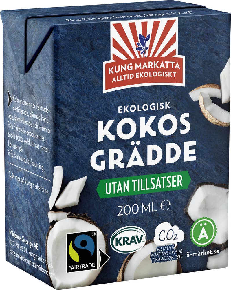 Kokosgrädde KRAV/Fairtrade