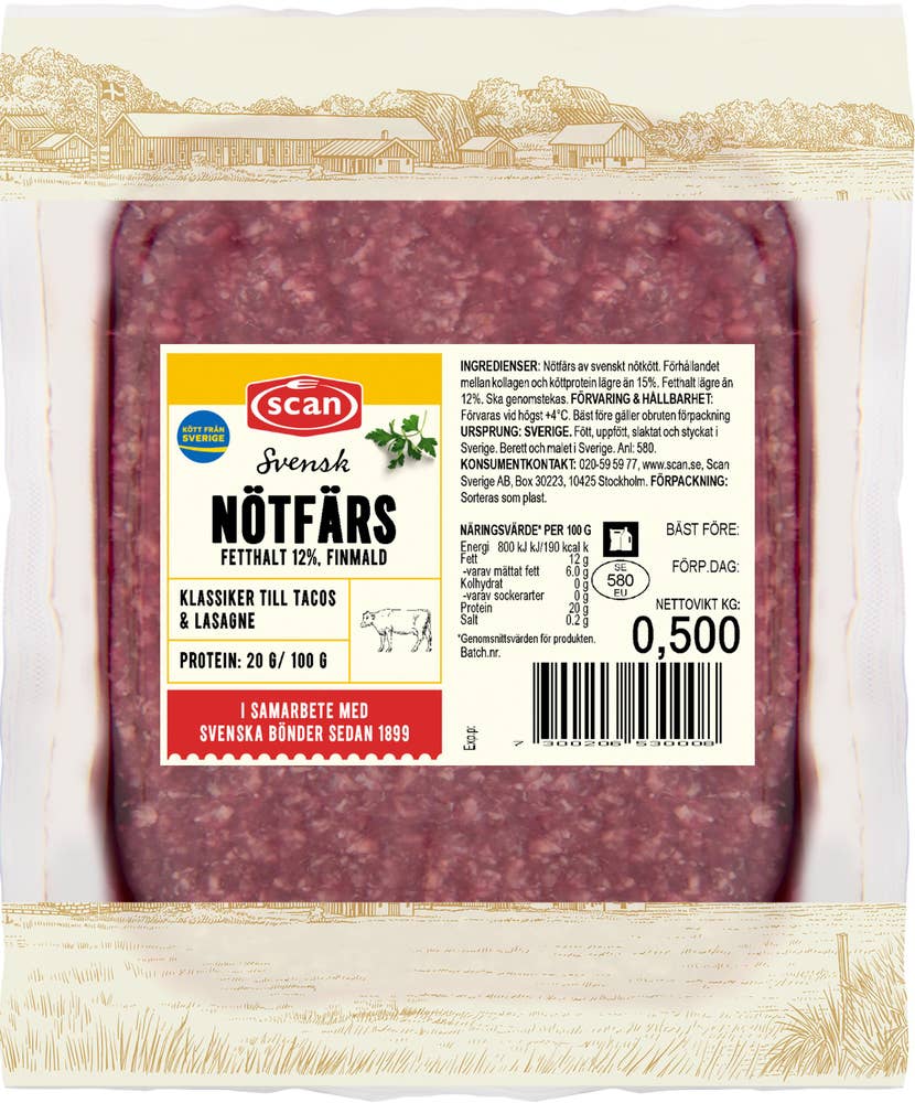 Scan Nötfärs 12%
