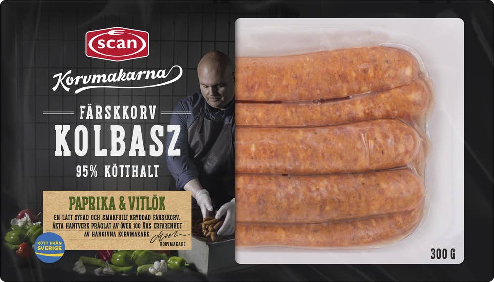 Färskkorv Kolbaz Paprika & Vitlök