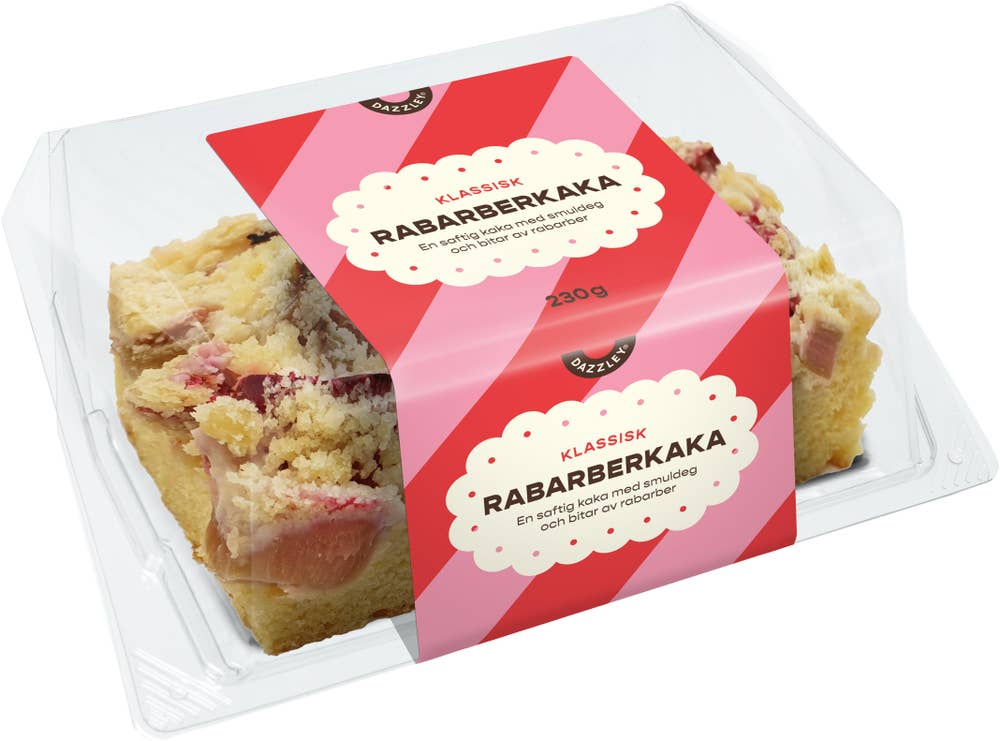 Dazzley Rabarberkaka Fryst