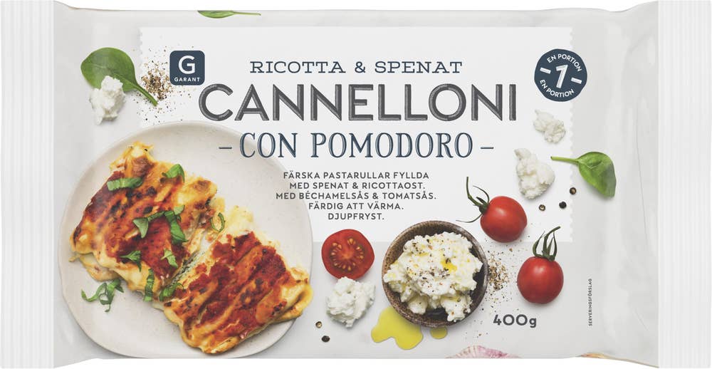 Garant Cannelloni Ricotta & Spenat Fryst