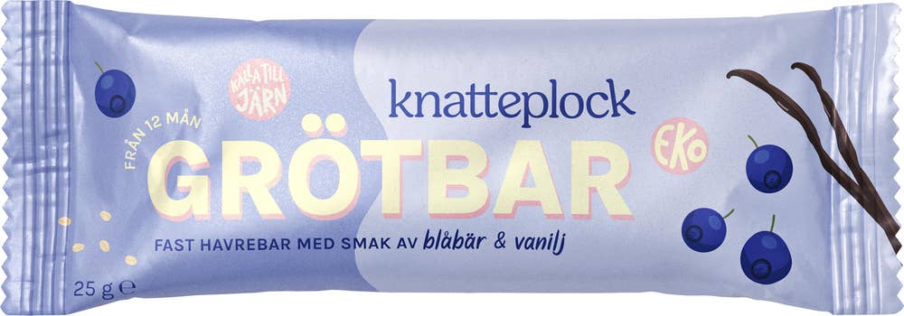 Knatteplock Grötbar Blåbär & Vanilj EKO 12M