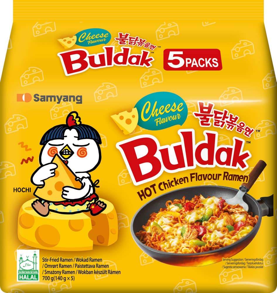 Samyang Snabbnudlar Buldak Hot Chicken Cheese 5-p